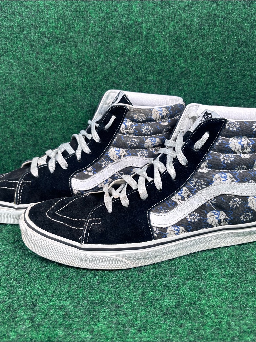VANS Sk8-Hi Flash Skulls Black White High Top Men's Sneakers US 10.5 - Picture 3 of 6